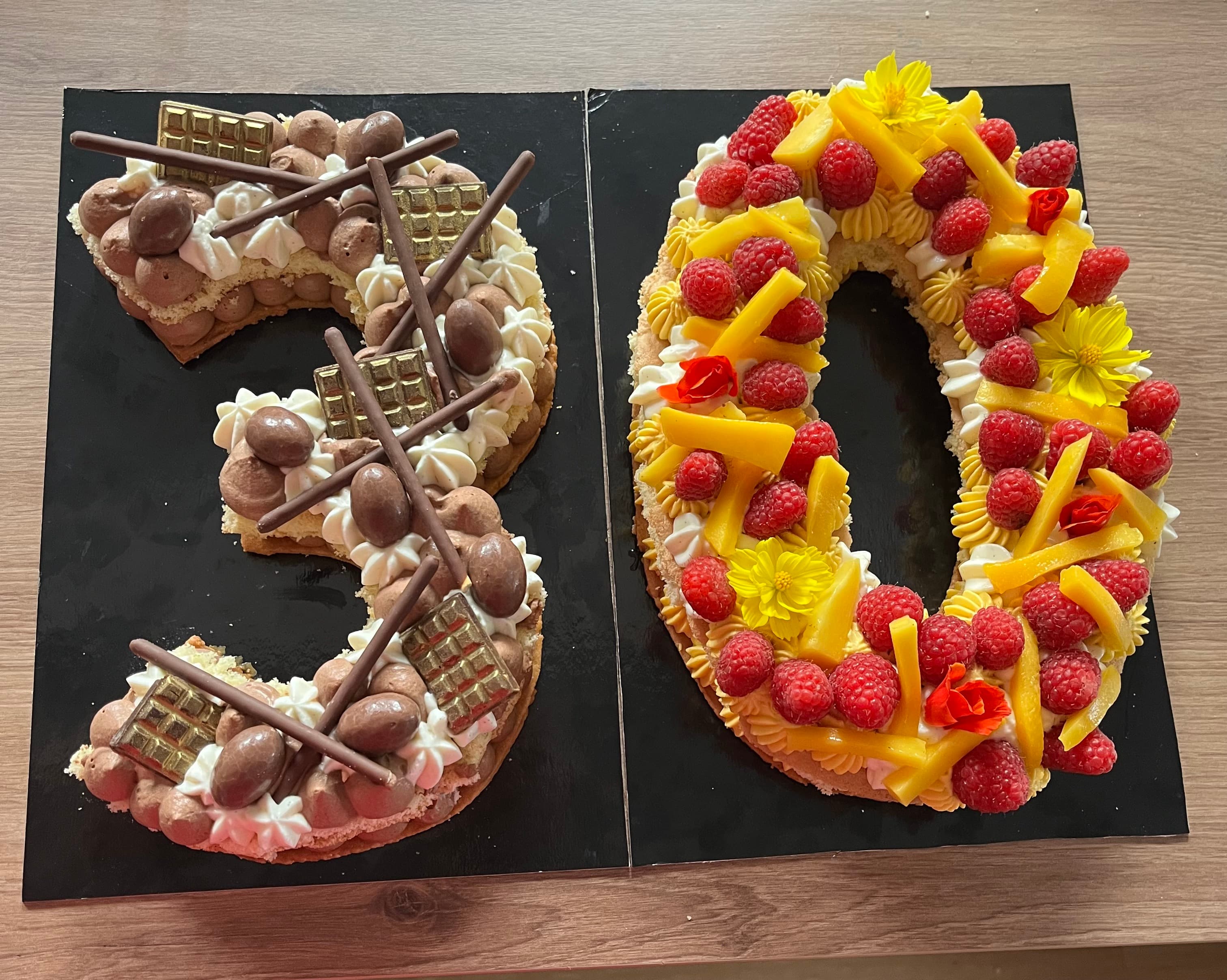 Number cake 30 ans pour anniversaire à Montauban